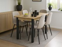 Table repas extensible OLIANNE 130 > 175 cm chêne naturel