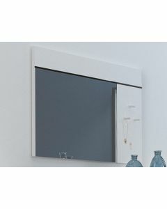 Miroir PADEL 120 cm blanc laqué/gris moonstone