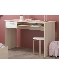 PARISOT Chambre enfant complete - Tete de lit + lit + commode + armoire +  bureau - contemporain - Décor acacia clair et blanc - CHAR - La Poste
