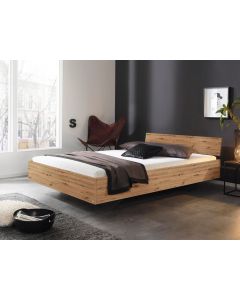 Lit IXANA 140x200 cm chêne artisan avec tête de lit