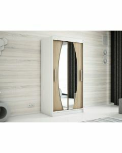 Armoire ELYCOPTER 2 portes coulissantes 100 cm blanc/sonoma