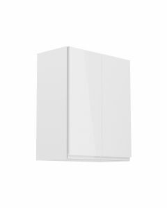 Meuble haut cuisine ASPAS 2 portes 60 cm blanc/blanc laqué