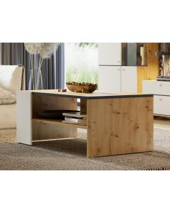 Table basse MODO 115 cm chêne artisan/blanc