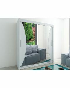 Armoire MONACORNE 2 portes coulissantes 180 cm blanc