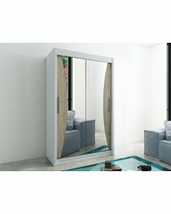Armoire MONACORNE 2 portes coulissantes 150 cm blanc/sonoma