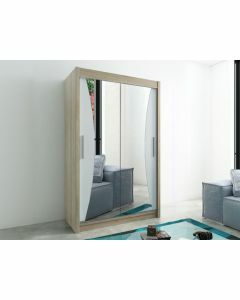 Armoire MONACORNE 2 portes coulissantes 150 cm sonoma/blanc
