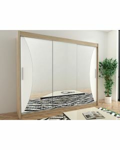 Armoire MONACORNE 3 portes coulissantes 250 cm sonoma/blanc