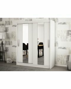 Armoire POLETTE 2 portes coulissantes 200 cm blanc