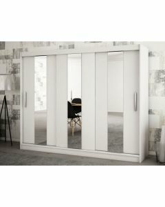 Armoire POLETTE 3 portes coulissantes 250 cm blanc