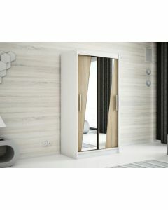 Armoire RHOMBO 2 portes coulissantes 100 cm blanc/sonoma