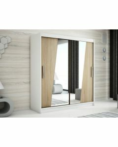Armoire RHOMBO 2 portes coulissantes 180 cm blanc/sonoma