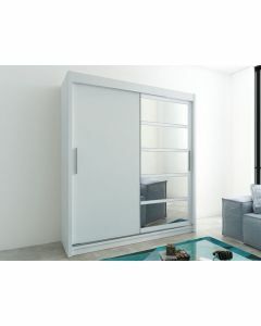 Armoire ROMANE 2 portes coulissantes 180 cm blanc
