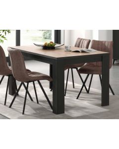 Table repas rectangulaire LODU 160 cm carbon/bois marin