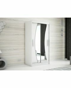 Armoire WAVRE 2 portes coulissantes 100 cm blanc