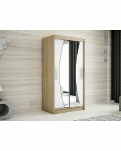 Armoire WAVRE 2 portes coulissantes 100 cm sonoma/blanc