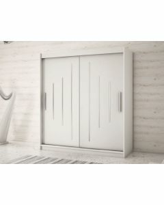 Armoire YORKNEW 2 portes coulissantes 150 cm blanc