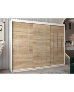Armoire YORKNEW 3 portes coulissantes 250 cm blanc/sonoma