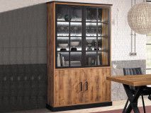 Vitrine OBI 4 portes bois tropix