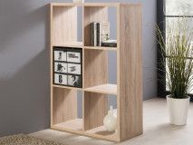 Bibliothèque MAXIM 6 niches chêne sonoma