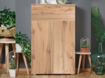 Meuble à chaussures IMANO 2 portes 1 tiroir chêne doré