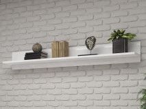 Etagère murale TULIO 160 cm blanc/blanc laqué