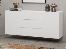 Buffet/bahut AVATAR 2 portes 3 tiroirs blanc