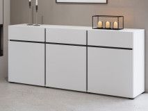 Buffet/bahut CROSSAIR 3 portes 3 tiroirs blanc