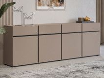 Buffet/bahut CROSSAIR 4 portes 4 tiroirs taupe