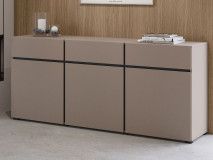 Buffet/bahut CROSSAIR 3 portes 3 tiroirs taupe