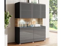 Vitrine TORERO 2 portes chêne grandson/anthracite