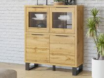 Vitrine HALO 4 portes chêne wotan