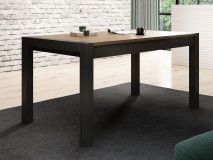 Table repas extensible ATIK 160 > 240 cm noir/chêne taurus