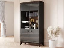 Vitrine TIROSA 2 portes anthracite brillant