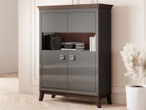 Armoire TIROSA 2 portes anthracite brillant