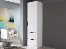 Armoire FREEDOM 1 porte 2 tiroirs blanc