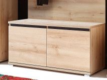 Banc à chaussures LIVINGSTONE 2 portes chêne noble