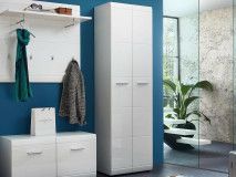 Armoire PITTA 2 portes blanc brillant