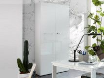 Armoire de bureau MATERIA 2 portes blanc/blanc laqué