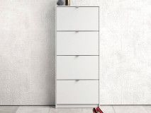 Meuble à chaussures SEAN 4 portes blanc