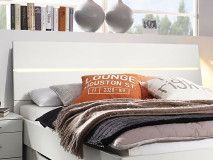 Tête de lit SCARLETT 140x200 cm blanc avec led