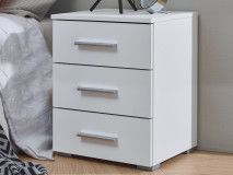 Chevet FLASH 3 tiroirs blanc alpin