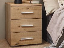Chevet FLASH 3 tiroirs chêne artisan