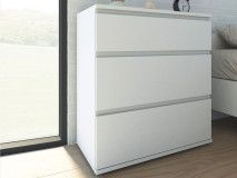 Commode NOVARO 3 tiroirs blanc