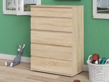 Commode NOVARO 5 tiroirs chêne