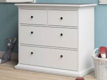 Buffet/bahut PARISA 4 tiroirs blanc