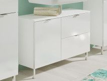 Meuble sous-lavabo MANAU 2 portes 1 tiroir blanc