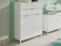 Commode MANAU 2 portes 2 tiroirs blanc
