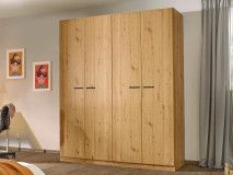 Armoire FLORILLA 4 portes 181 cm chêne artisan