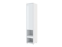 Armoire CONCEPTION PRO 1 porte 1 tiroir blanc/blanc brillant