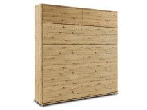 Lit mural escamotable CONCEPTION PRO 160x200 cm chêne artisan (horizontal) avec surmeuble